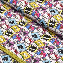 Tecido Tricoline Hello Kitty Friends 2998 (0,50X1,50)