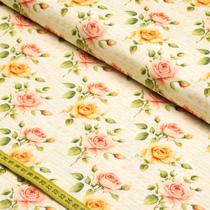 Tecido Tricoline La Vie En Rose : Roses de Paris (0,50x1,50)