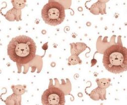 Tecido Tricoline Leões Baby - Ibirapuera - 50 cm x 150 cm Tecido Tricoline Leões Baby - Ibirapuera - 50 cm x 150 cm