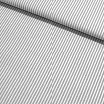 Tecido Tricoline Listrado Fio Tinto Don Juan Cinza 50 x 150 cm