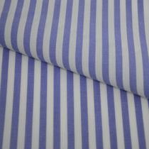 Tecido Tricoline Listrado Fio Tinto - Listras 5mm - Azul - 50 x 150 cm Tecido Tricoline Listrado Fio Tinto - Listras 5mm - Azul - 50 x 150 cm