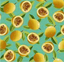 Tecido Tricoline Maracujá Cor 03 (Tiffany) - Medidas 0,50x1,50 metros