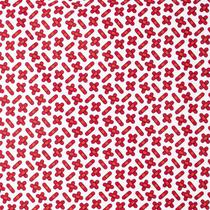 Tecido Tricoline Medicina Curativo Vermelho Fundo Branco 0,50x1,50 Mts