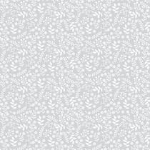 Tecido Tricoline Micro Floral Fundo Cinza - Peripan - 50 cm x 150 cm para Artesanato e Patchwork