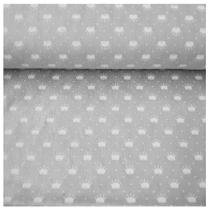 Tecido tricoline mini coroa 1.50mts/larg cor cinza/branco metro Tecido tricoline mini coroa 1.50mts/larg cor cinza/branco metro