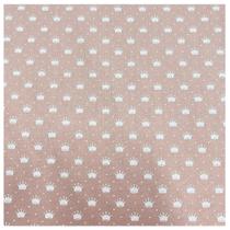 Tecido tricoline mini coroa 1.50mts/larg cor rosa antigo/branco metro Tecido tricoline mini coroa 1.50mts/larg cor rosa antigo/branco metro