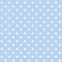 Tecido Tricoline Mini Coroas Fundo Azul - Peripan - 50 x 150 cm - Ideal para Artesanato e Patchwork Tecido Tricoline Mini Coroas Fundo Azul - Peripan - 50 x 150 cm - Ideal para Artesanato e Patchwork
