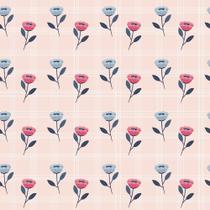 Tecido Tricoline Mini Flor Xadrez Pêssego - Fabricart - 50 cm x 150 cm Tecido Tricoline Mini Flor Xadrez Pêssego - Fabricart - 50 cm x 150 cm