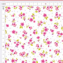 Tecido Tricoline Mini Floral Arabella Rosa Magenta - Peripan - 50 cm x 150 cm Tecido Tricoline Mini Floral Arabella Rosa Magenta - Peripan - 50 cm x 150 cm
