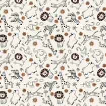 Tecido Tricoline Mini Safári fundo Off - Peripan - Ideal para Artesanato e Patchwork - 50 x 150 cm