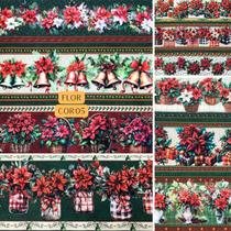 Tecido Tricoline Natal Barrados Digital 10 Faixas Várias Estampas Tecido Tricoline Natal Barrados Digital 10 Faixas Várias Estampas