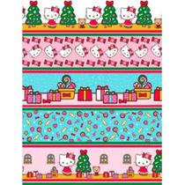 Tecido Tricoline Natal Hello Kitty: Barrado Doces (0,50X1,50) Tecido Tricoline Natal Hello Kitty: Barrado Doces (0,50X1,50)