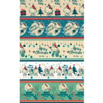 Tecido Tricoline Natal Hello Kitty: Barrado Vintage (0,50X1,50) Tecido Tricoline Natal Hello Kitty: Barrado Vintage (0,50X1,50)