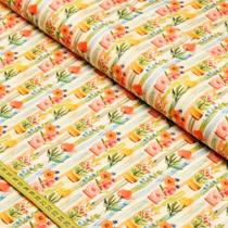 Tecido Tricoline Peach : Vase (0,50x1,50) Tecido Tricoline Peach : Vase (0,50x1,50)