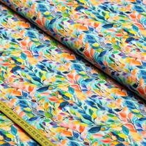 Tecido Tricoline Pintando a Primavera por Karin Camargo : Folhas (0,50x1,50) Tecido Tricoline Pintando a Primavera por Karin Camargo : Folhas (0,50x1,50)