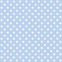 Tecido Tricoline Poá Bola Média Fundo Azul Nuvem (5 mm) - Peripan - 50 cm x 150 cm