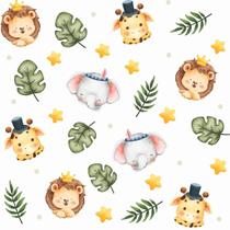 Tecido Tricoline Safári Aquarela - Peripan - 50 cm x 150 cm para Artesanato e Patchwork