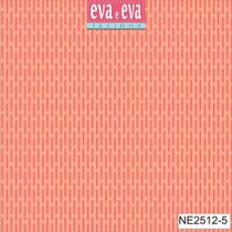 Tecido Tricoline Tracinhos Tom Tom Salmão - Eva e Eva - 50 x 150 cm - Ideal para Artesanato e Patchwork