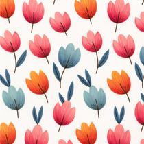 Tecido Tricoline Tulipa 100% Algodão 1 Metro x 1,50 Cores Artesanato e Costura Criativa - Tecido Tricoline Tulipa 100% Algodão 1 Metro x 1,50 Cores Artesanato e Costura Criativa -