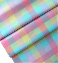 Tecido Tricoline Xadrez Candy Color - 50 x 150 cm