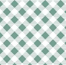 Tecido Tricoline Xadrez Diagonal Verde Mineral - Teksana - 50 x 150 cm - Ideal para Artesanato e Patchwork