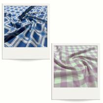 Tecido Tricoline Xadrez Estampado 100% Algodão 1,40m para Roupas e Vestidos