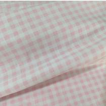 Tecido Tricoline Xadrez Rosa Claro (6 mm) - 50 x 150 cm