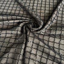 Tecido Tule Bordado 95% Poliester 5%Elastano Preto Tecido Tule Bordado 95% Poliester 5%Elastano Preto