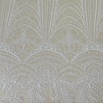 Tecido Tule Bordado Pedrarias 100% Poliester - Cores CORES:BRANCO