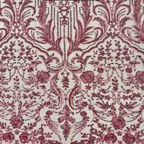 Tecido Tule Bordado Pedrarias 100% Poliester - Cores CORES:VERMELHO