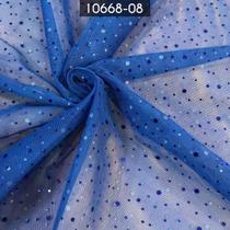 Tecido Tule Brilho Constelação 100% Poliester Royal