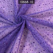 Tecido Tule Brilho Constelação 100% Poliester Uva