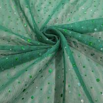 Tecido Tule Brilho Constelação 100% Poliester Verde