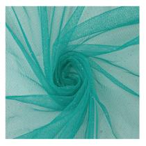 Tecido tule cristal 100% poliéster 1,40mts/larg azul turquesa metro