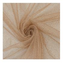 Tecido tule cristal 100% poliéster 1,40mts/larg dourado metro