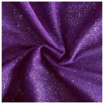 Tecido tule cristal 100% poliéster 1,40mts/larg roxo metro