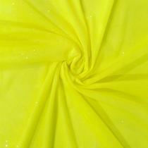 Tecido Tule Cristal Amarelo 50cm x 1,60m
