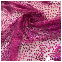 Tecido tule explosão 1.40mts/larg cor fúcsia metro