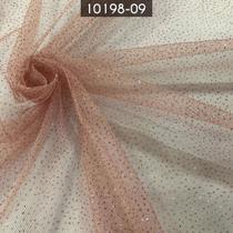 Tecido Tule Gliter Brilho 100% Poliester Salmão