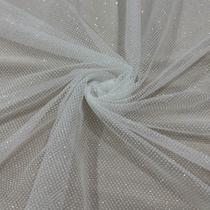 Tecido Tule Glitter Berta 100% Poliamida - Cores CORES:BRANCO Tecido Tule Glitter Berta 100% Poliamida - Cores CORES:BRANCO