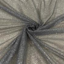 Tecido Tule Glitter Berta 100% Poliamida - Cores CORES:GRAFITE Tecido Tule Glitter Berta 100% Poliamida - Cores CORES:GRAFITE