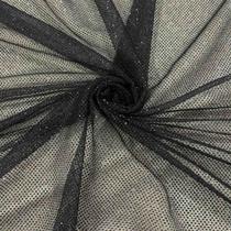 Tecido Tule Glitter Berta 100% Poliamida - Cores CORES:PRETO Tecido Tule Glitter Berta 100% Poliamida - Cores CORES:PRETO