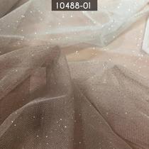 Tecido Tule Glitter Degrade 100% Poliester Nude/Prata