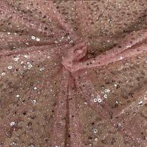 Tecido Tule Glitter (RC09838) 100% Poliamida Nude Tecido Tule Glitter (RC09838) 100% Poliamida Nude