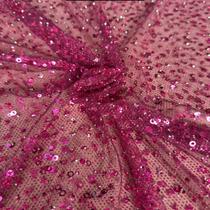 Tecido Tule Glitter (RC09838) 100% Poliamida Pink Tecido Tule Glitter (RC09838) 100% Poliamida Pink