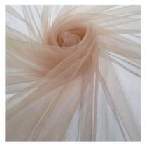 Tecido tule ilusion 1,40mts/larg bege metro