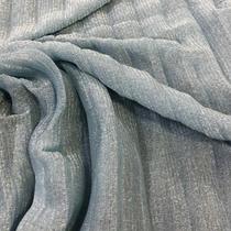 Tecido Tule Lurex Plissado (RC03358) 100% Poliester Azul