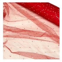 Tecido tule orvalho 1.20mts/larg cor vermelho metro