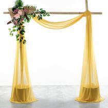 Tecido VDS 76 cm x 9 m Chiffon Dourado - Pacote com 2 unidades Tecido VDS 76 cm x 9 m Chiffon Dourado - Pacote com 2 unidades