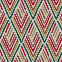 Tecido Veludo Estampado Treviso 15 Chevron Vermelho Verde Castor - o Metro